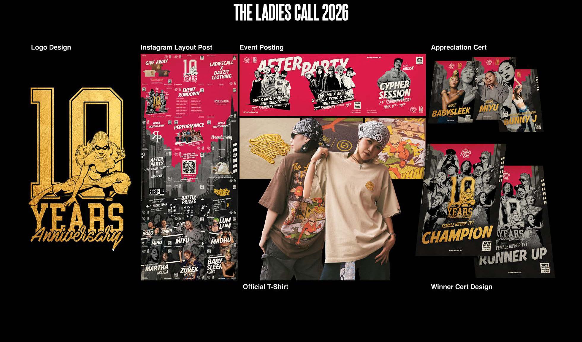 10th Anniversary — logo, Instagram layout, official T-shirt, certificates