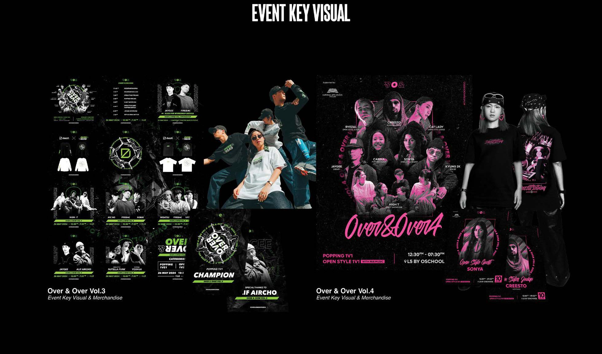 Event key visual & merch — Vol. 3 and Vol. 4
