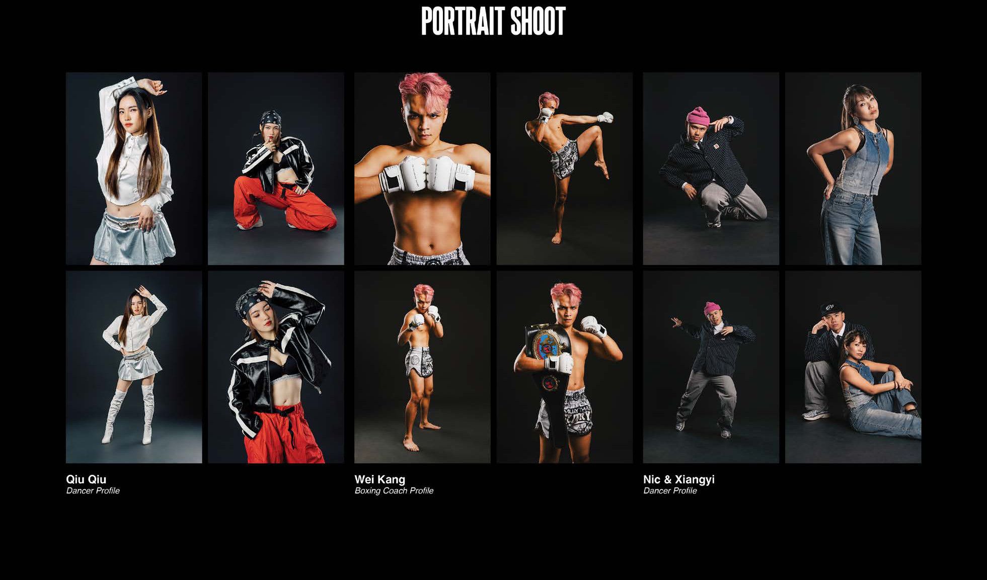 Portrait shoot — dancer and coach profiles