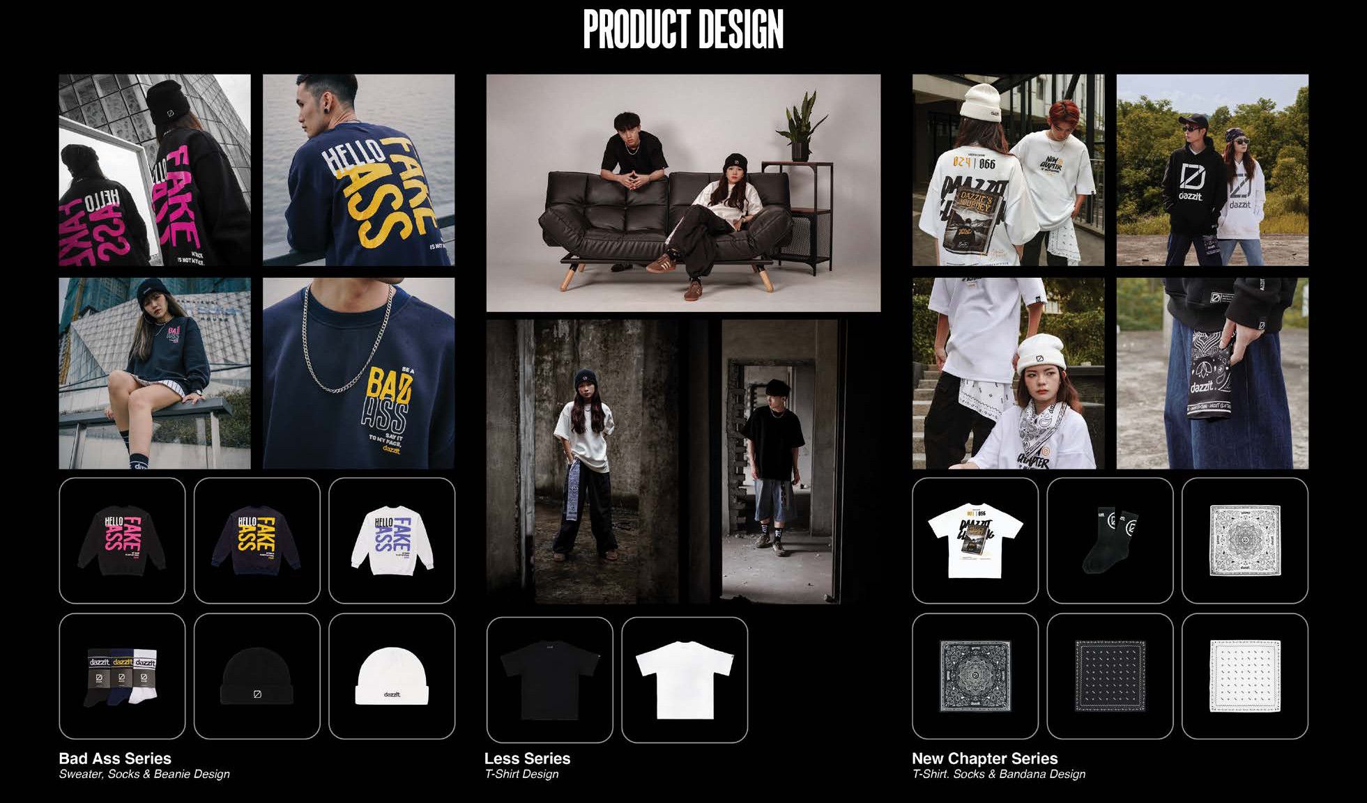 Product design — Bad Ass, Less and New Chapter series